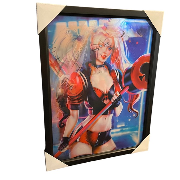 📦 New Harley Quinn Framed 3D Lenticular Poster / Picture - Picture 5 of 6
